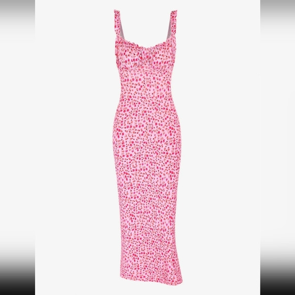 Zaful Dresses & Skirts - ZAFUL floral print ruched bust ruffles midi dress. Size M